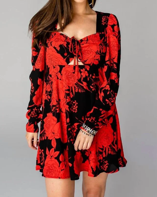 Clearance Sale Emi Mini Skater Dress in Dahlia | Dahlia