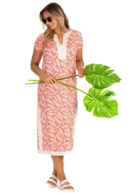 Mega Deal The Performance Kai Caftan in Coral Fern