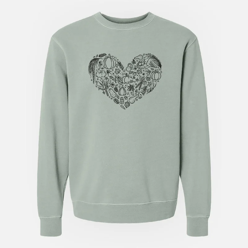 Price Drop Heart Full of Fall - Unisex Pigment Dyed Crew Sweatshirt