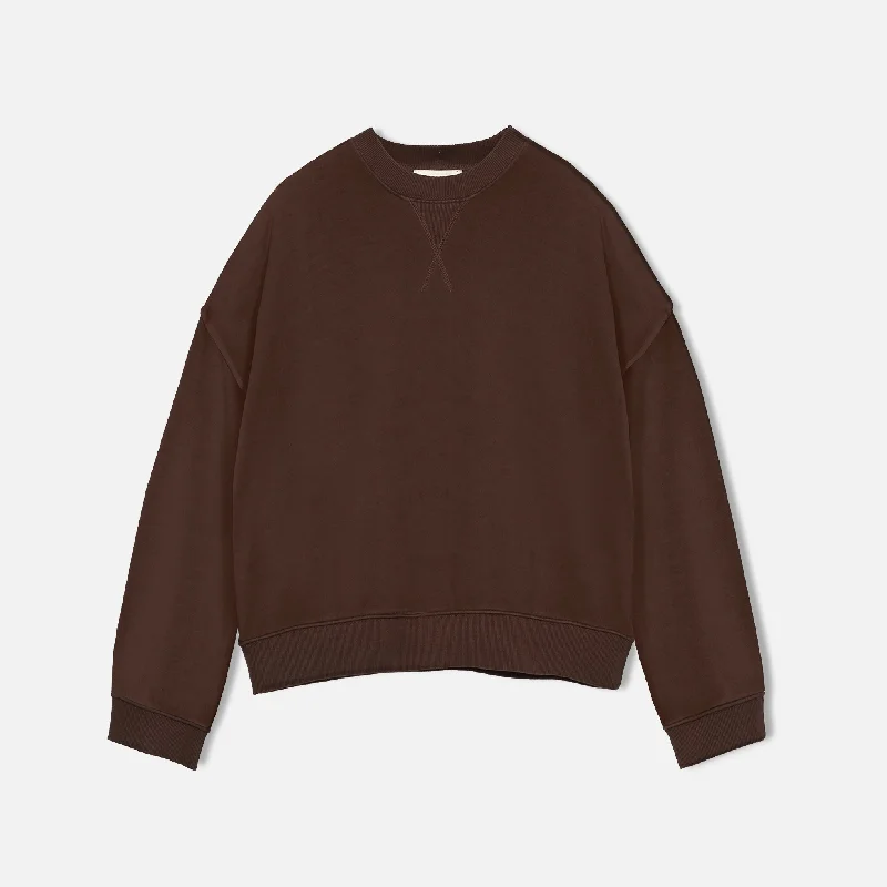 Early Access Almost Grown Cotton Sweatshirt - Brown