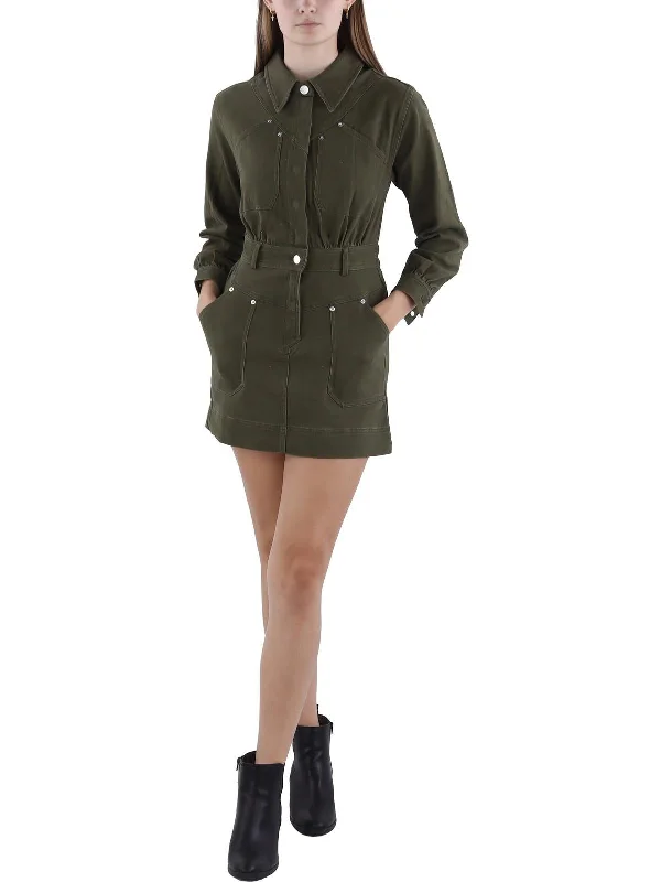 Special Buy Womens Denim Mini Shirtdress