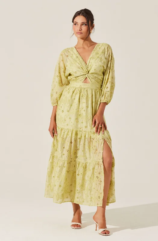 Online Only Jesalyn Floral Eyelet Maxi Dress