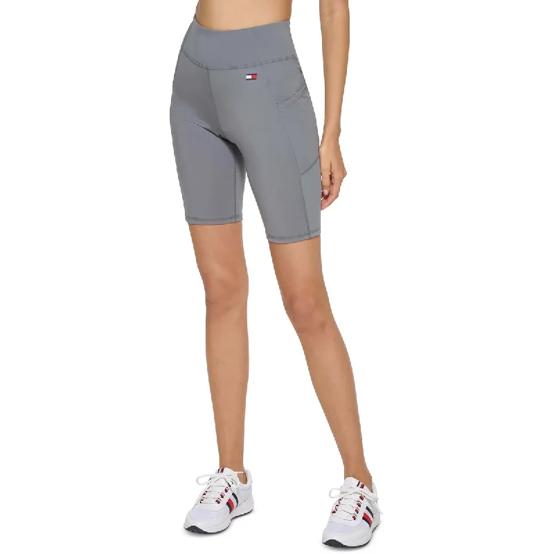 One-DAY Sale Tommy Hilfiger Sport Womens High Rise Compression Bike Short