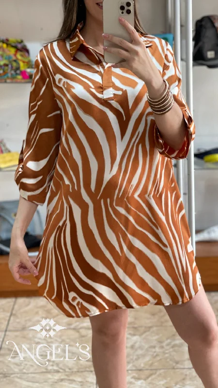 Final Markdown Satin Copper Dress