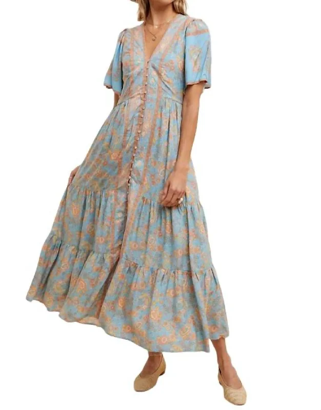 Super Sale Sloane Midi Dress In Dusty Blue