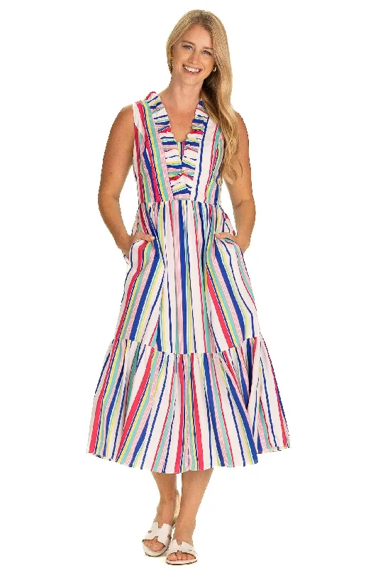 Deal Alert The Delphine Dress in Boardwalk Stripe