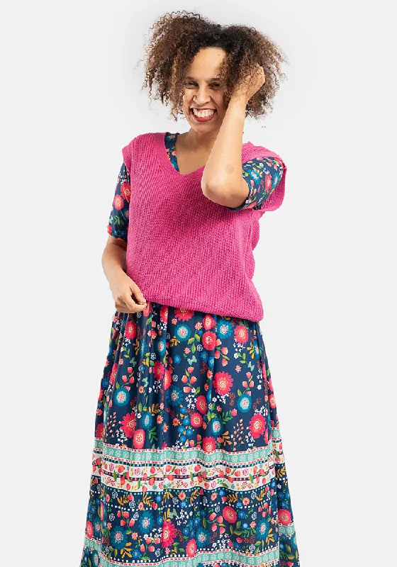 Midnight Madness Carnation Pink Knitted Tank Top
