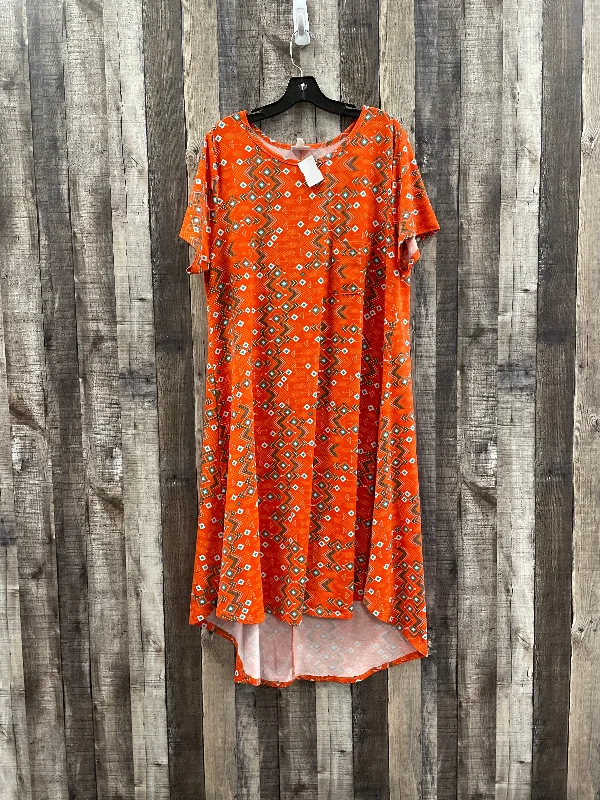 While Supplies Last Dress Casual Midi By Lularoe In Orange, Size: 3x