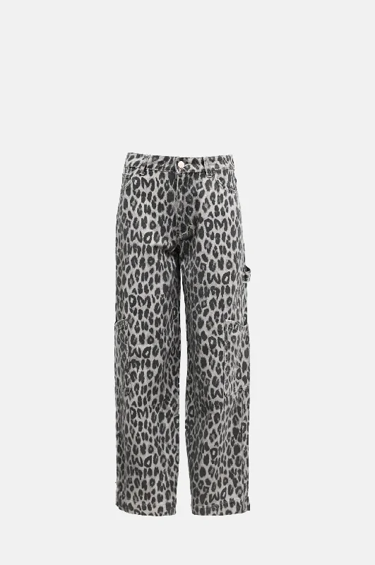 Early Bird Discount Leopard Drew Cargos Charcoal
