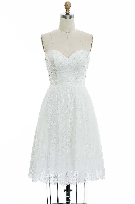 Amazing Deals Strapless Princess A-line Short Wedding Dress