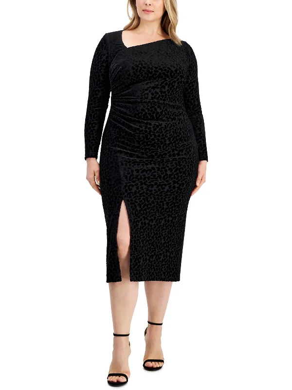 Deal Dash Plus Womens Velvet Long Cocktail And Party Dress