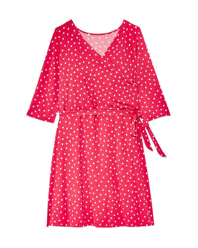 Price Drop Alert Orlando Faux Wrap Dress | Pink / Ivory