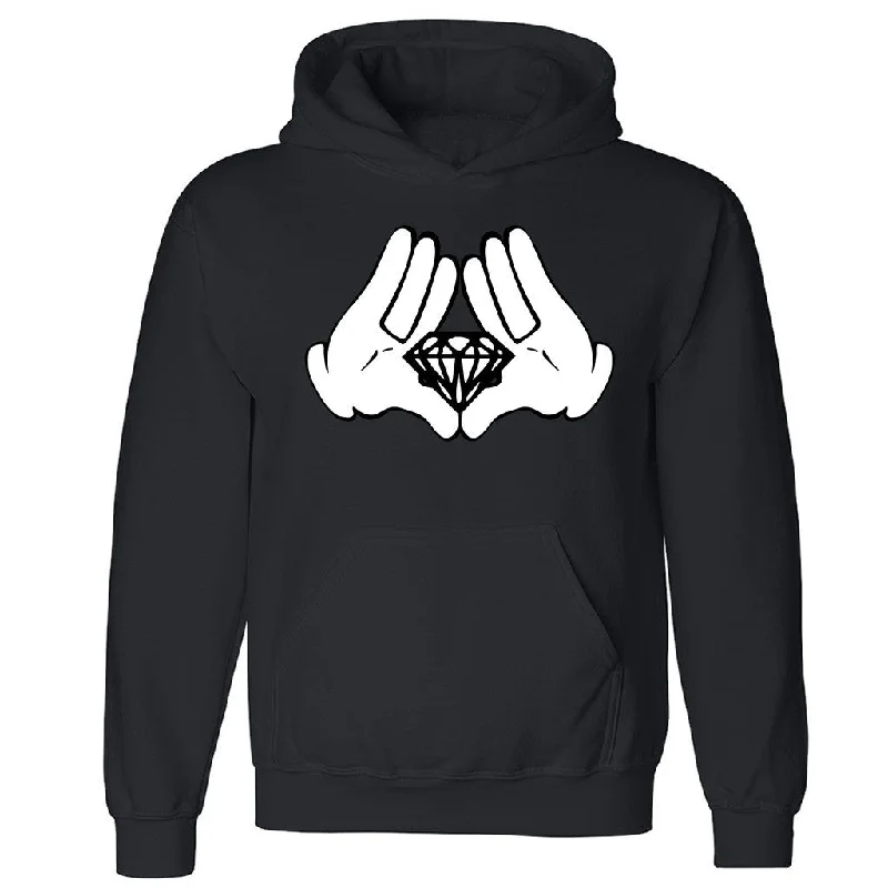 Today's Special Zexpa Apparelâ„¢ Cartoon Hands Triangle Diamond Unisex Hoodie Illuminati Swag  Hooded Sweatshirt