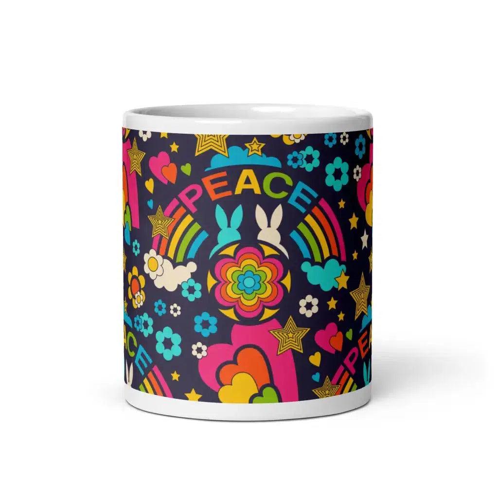 Limited Quantity BUNNY PEACE darkblue - Ceramic Mug