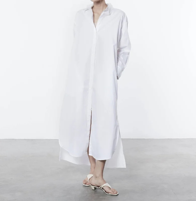 Anniversary Sale Poplin Shirtdress In White