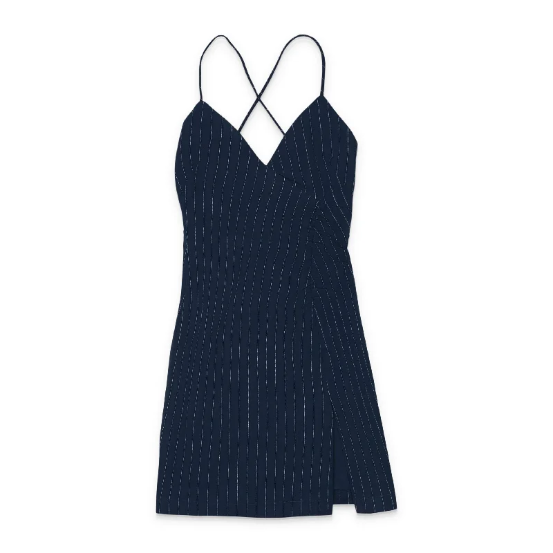 New Deals CALLIPYGIAN HIGH TIE NAVY SLIP DRESS