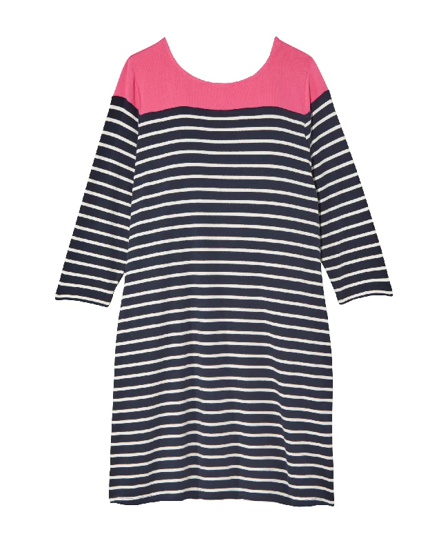 Super Deal Striped Shift Dress | Pink / Navy