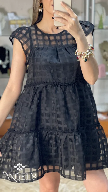 New Deals Organza Little Black Dress