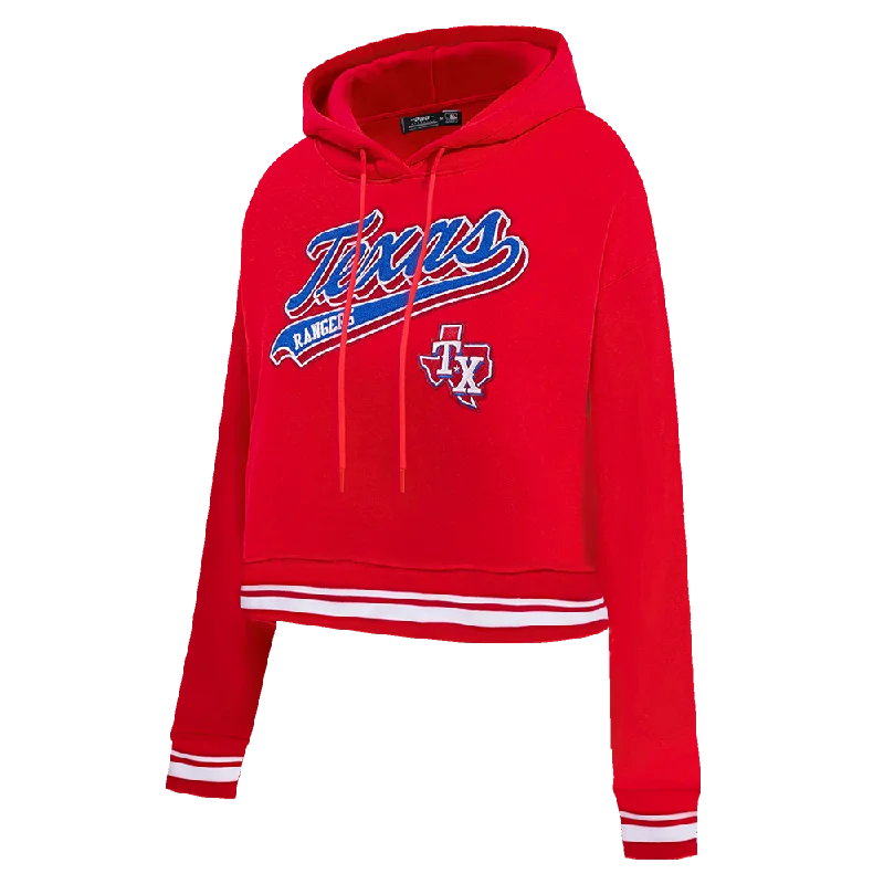 Don't Wait SUDADERA CON GORRO MLB TEXAS RANGERS SCRIPT TAIL PARA MUJER