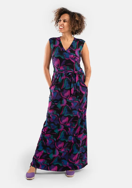 New Arrival Inka Inky Swirls Print Cotton Maxi Dress