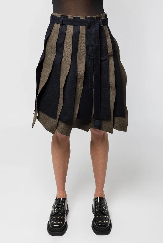 Unbeatable Prices Sacai Chalk Stripe Wool Melton Skirt