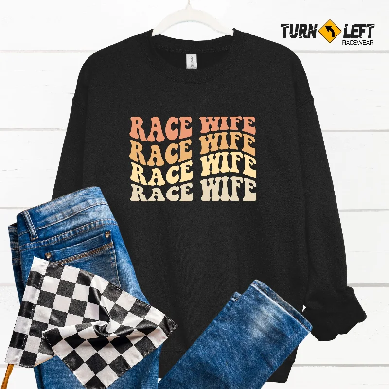 Limited Time Offer Retro Race Wife Crewneck Sweatshirt