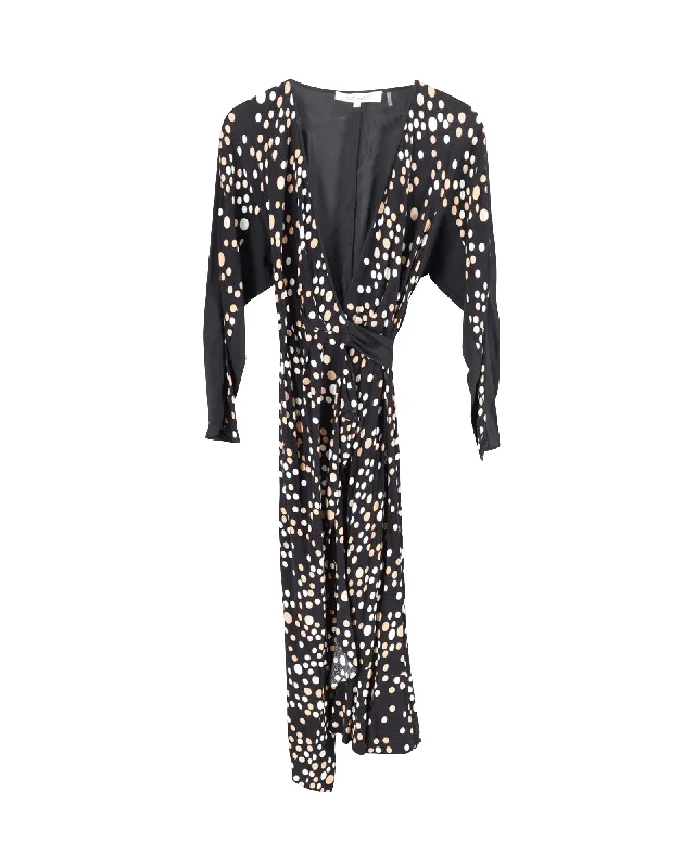 Final Markdown Diane Von Furstenberg Polka Dot Wrap Dress in Multicolor Viscose