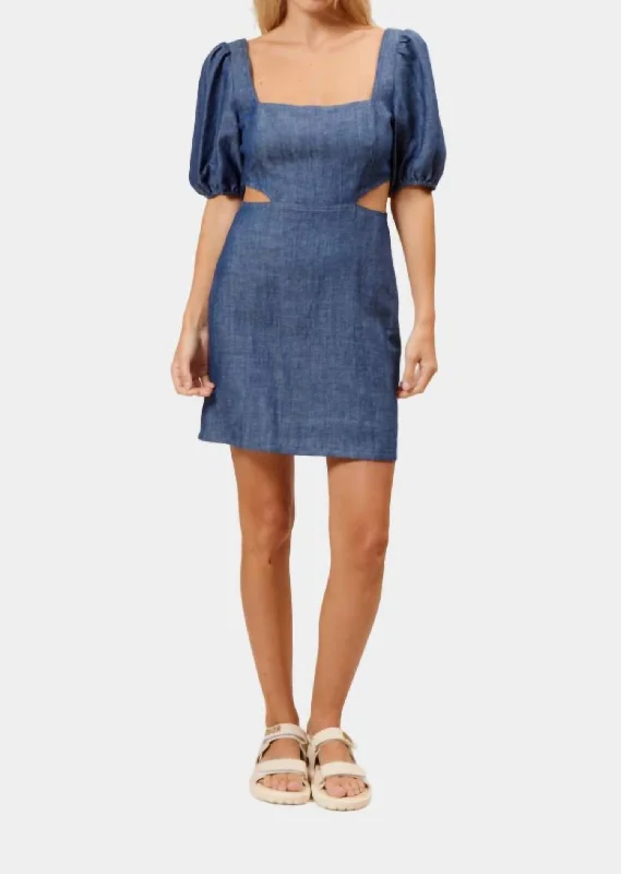 Price Slash Alyla Mini Dress In Dark Blue