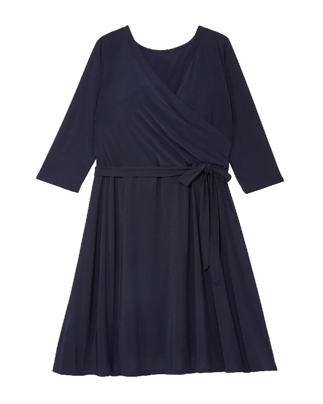 Mega Deal Orlando Faux Wrap Dress | Navy