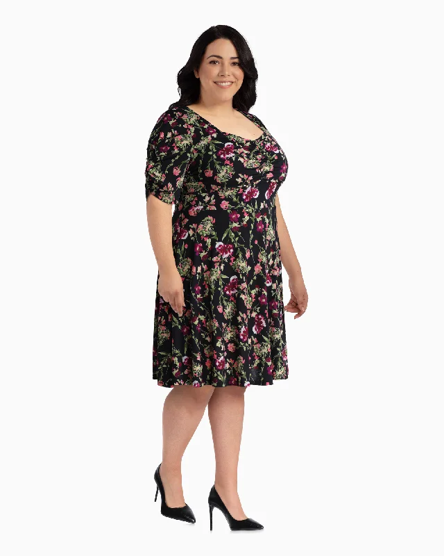 Incredible Offers Brittney A-Line Dress | Black / Purple