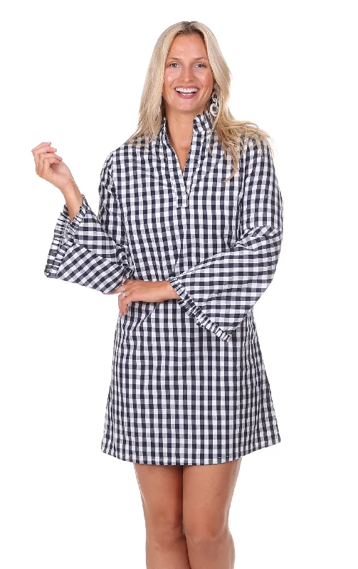 Huge Discounts Joyce Dress in Navy Gingham