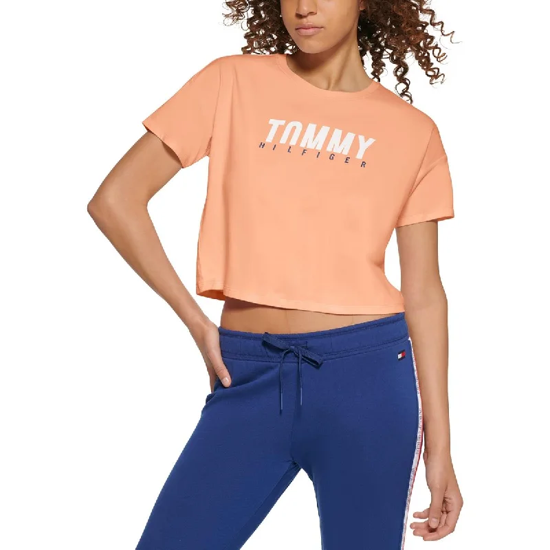 Mega Sale Tommy Hilfiger Sport Womens Logo Cropped T-Shirt